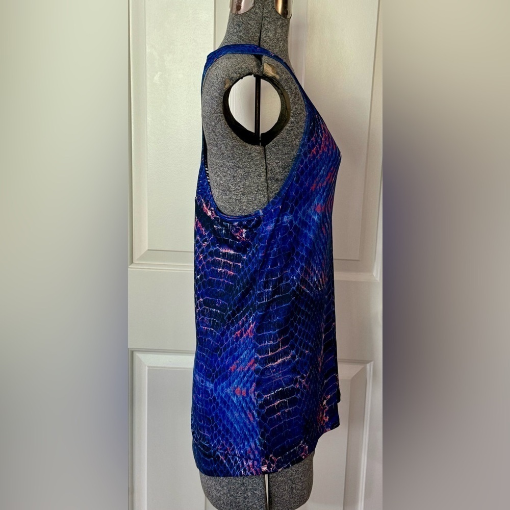 Reebok Blue & Pink Patterned Racerback Tank Top - Picture 6 of 7